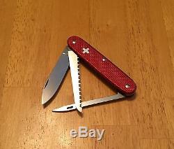 NOS Vintage Victorinox Alox Sailor Swiss Army Knife Red with Old Cross NIB