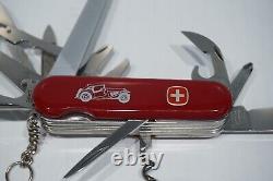 NOS WENGER MOTORIST STAINLESS STEEL SWISS ARMY KNIFE 85MM RETIRED withBOX & INST