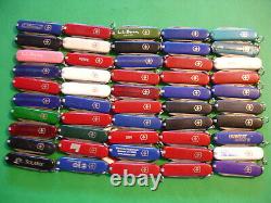 NTSA LOT of 50 SWISS ARMY VICTORINOX ASST COLOR CLASSIC 58mm KNIVES FREE SHIP