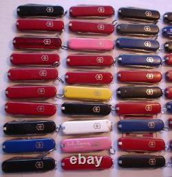 NTSA LOT of 50 VICTORINOX 58 mm CLASSICS SWISS ARMY MULTIFUNCTION POCKET KNIVES