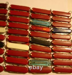 NTSA LOT of 50 VICTORINOX 58 mm CLASSICS SWISS ARMY MULTIFUNCTION POCKET KNIVES