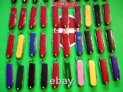 NTSA LOT of 50 VICTORINOX 58 mm CLASSICS SWISS ARMY MULTIFUNCTION POCKET KNIVES