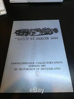 New Rare 1987 Victorinox Swiss Army 1444 Battle St. Jakob 91mm Knife Passenger