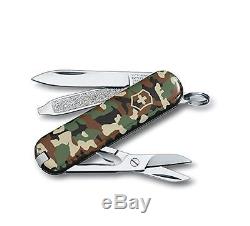 New Stainless Steel Victorinox Swiss Army Classic 7 Function Camo Pocket Knife