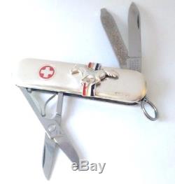 New! Swiss Army Knife Sterling Silver, Victorinox Classic, Mustang Lovers Gift