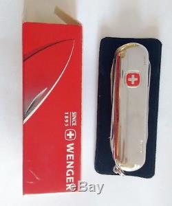 New! Swiss Army Knife Sterling Silver, Wenger Pocket Tool Chest, Free Shipping
