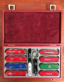 New Victorinox Box with 11 Swiss Army Knives Mixed Sizes 80/90s