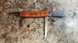 New Victorinox Farmer 93mm Orange Alox Switzerland Rare Swiss Army Knife