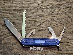 New Victorinox Farmer Alox Blue Swiss Army Pocket Knife Multi Tool withBox