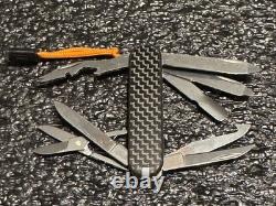 New Victorinox MiniChamp withCustom Real Carbon Fiber Scales 58mm Swiss Army Knife