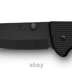 New Victorinox Swiss Army 136mm Alox Knife EVOKE BS Black Blade 0.9415. DS23