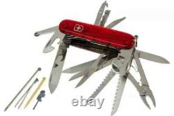 New Victorinox Swiss Army 91mm RUBY RED SWISSCHAMP Knife 1.6795. T 53506