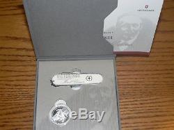 New Victorinox Swiss Army Karl Elsener Commemorative Knife & Silver Coin Set