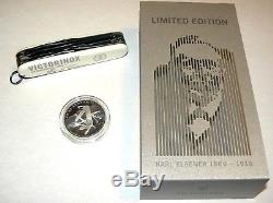 New Victorinox Swiss Army Karl Elsener Commemorative Knife & Silver Coin Set
