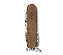 New Victorinox Swiss Army Knife 91 MM Swiss Champ Hardwood Boxed 1.6791.63-x1