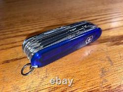 New Victorinox Swiss Army Leather + 91mm Knife HANDYMAN PLUS Blue 1.3773. T2P