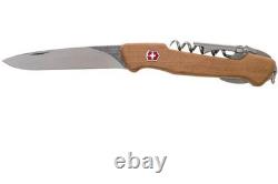 New Victorinox Swiss Army Pocket Knife Wine Master Walnut With Pouch 0.9701.63
