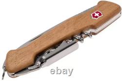 New Victorinox Swiss Army Pocket Knife Wine Master Walnut With Pouch 0.9701.63