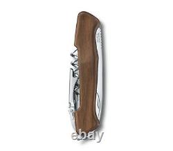 New Victorinox Swiss Army Pocket Knife Wine Master Walnut With Pouch 0.9701.63