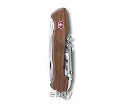 New Victorinox Swiss Army Pocket Knife Wine Master Walnut With Pouch 0.9701.63