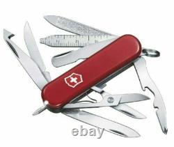 New Victorinox Swiss Army RED MIDNITE MINICHAMP with White Flashlight 0.6386