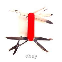New Victorinox Swiss Army RED MIDNITE MINICHAMP with White Flashlight 0.6386