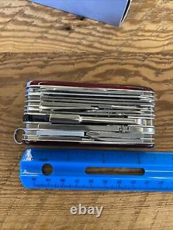 New Victorinox Swisschamp XLT Ruby Swiss Army Knife Pocket 50 Tool 53504 Camping