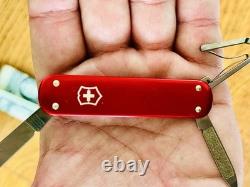 New Victorinox Vintage 1991 Alox Money Clip Swiss Army Knife Smooth Red 74mm New