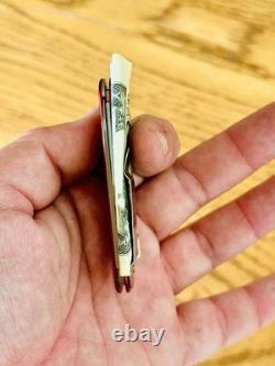 New Victorinox Vintage 1991 Alox Money Clip Swiss Army Knife Smooth Red 74mm New