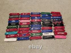 Ntsa Lot Of 50 Victorinox 58mm Classics Swiss Army Pocket Knives Logos