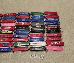 Ntsa Lot Of 50 Victorinox 58mm Classics Swiss Army Pocket Knives Logos