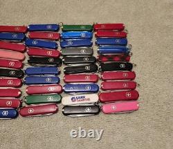 Ntsa Lot Of 50 Victorinox 58mm Classics Swiss Army Pocket Knives Logos