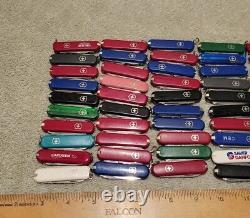 Ntsa Lot Of 50 Victorinox 58mm Classics Swiss Army Pocket Knives Logos