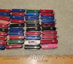 Ntsa Lot Of 50 Victorinox 58mm Classics Swiss Army Pocket Knives Logos