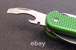 Old Cross Victorinox Green Alox Swiss Army Knife 91MM Brass Liner Scissors