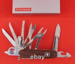 Original RARE Victorinox Swiss Army Champ Wood Handles With Shield Knife Multitool