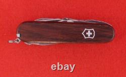 Original RARE Victorinox Swiss Army Champ Wood Handles With Shield Knife Multitool