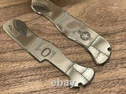 P40 RIVETED AIRPLANE engraved Titanium Swiss Army Knife SCALES for 111mm