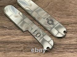 P40 RIVETED AIRPLANE engraved Titanium Swiss Army Knife SCALES for 91mm