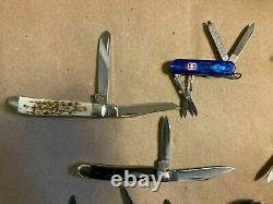 Pocket Knife Lot of 8 4 Case XX Victorinox Swiss Army 7 New & 1 Used