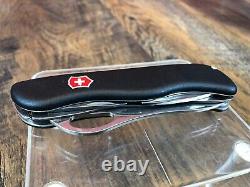 Pre-Owned VICTORINOX SWISS ARMY RESCUE TOOL POCKET KNIFE BLACK ONE HAND TREKKER