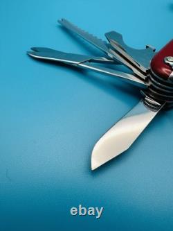 RARE 1960s Vintage VICTORINOX Fisherman VICTORIA OFFICIER Swiss Army Knife RED