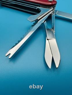 RARE 1960s Vintage VICTORINOX Fisherman VICTORIA OFFICIER Swiss Army Knife RED