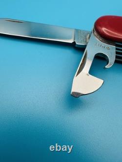 RARE 1960s Vintage VICTORINOX Fisherman VICTORIA OFFICIER Swiss Army Knife RED