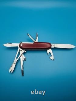 RARE 1960s Vintage VICTORINOX Fisherman VICTORIA OFFICIER Swiss Army Knife RED