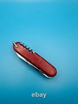 RARE 1960s Vintage VICTORINOX WOODSMAN VICTORIA OFFICIER Swiss Army Knife RED