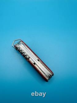 RARE 1960s Vintage VICTORINOX WOODSMAN VICTORIA OFFICIER Swiss Army Knife RED