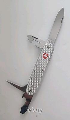 RARE 1982 Wenger Soldat Silver Alox Cross Swiss Army Knife