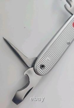 RARE 1982 Wenger Soldat Silver Alox Cross Swiss Army Knife