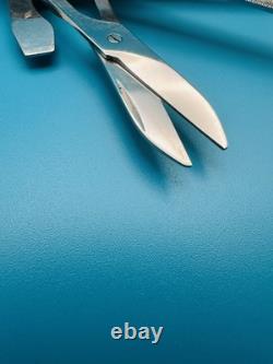 RARE! VICTORINOX MASTER CRAFTSMAN 91mm Swiss Army Knife VICTORIA STAINLESS RED